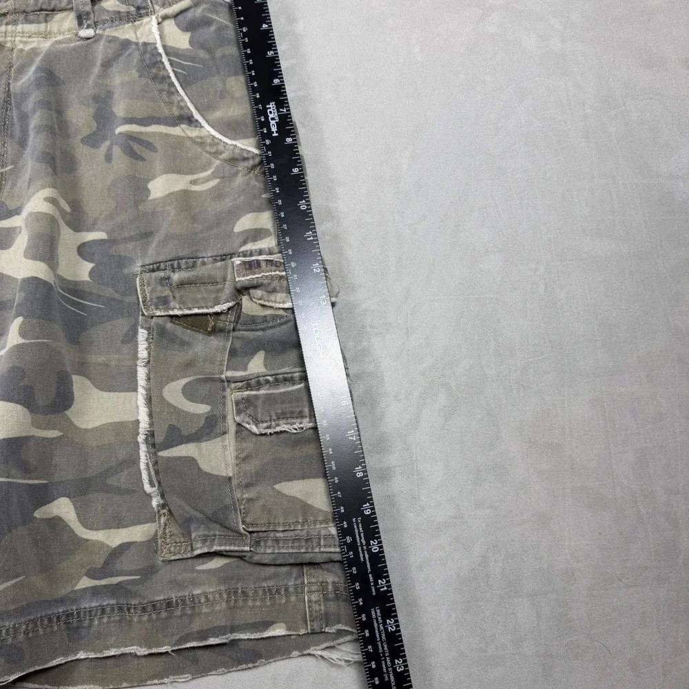 Y2K Mens Unionbay Camo Cargo Shorts Distressed Skate Utility 34